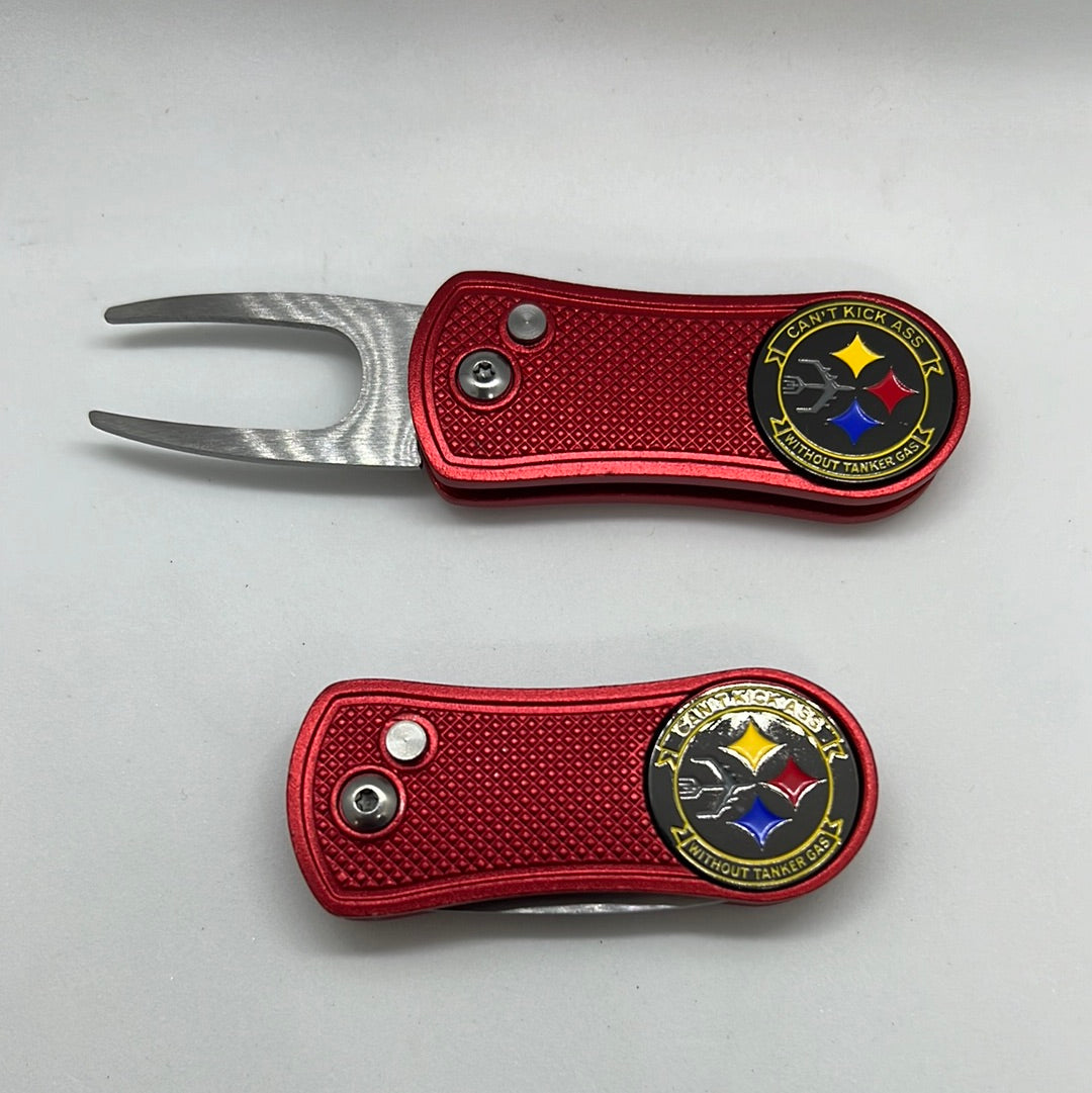 Red Golf Divot Tool
